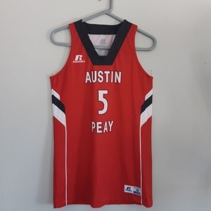 5/10$ Austin Peay #5 T Shirt by Russell Athletics  Size S, red